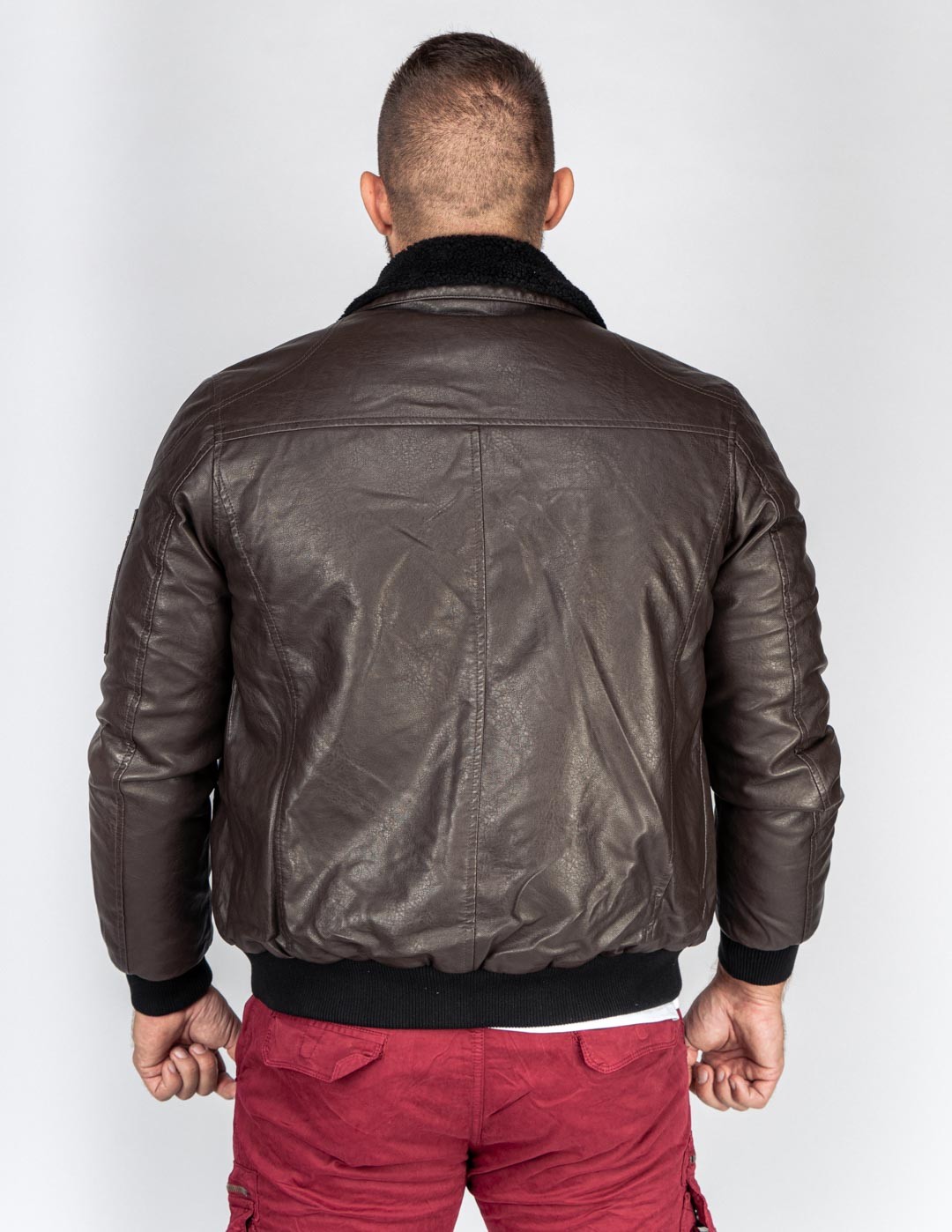 WRAITH Leather Jacket Brown