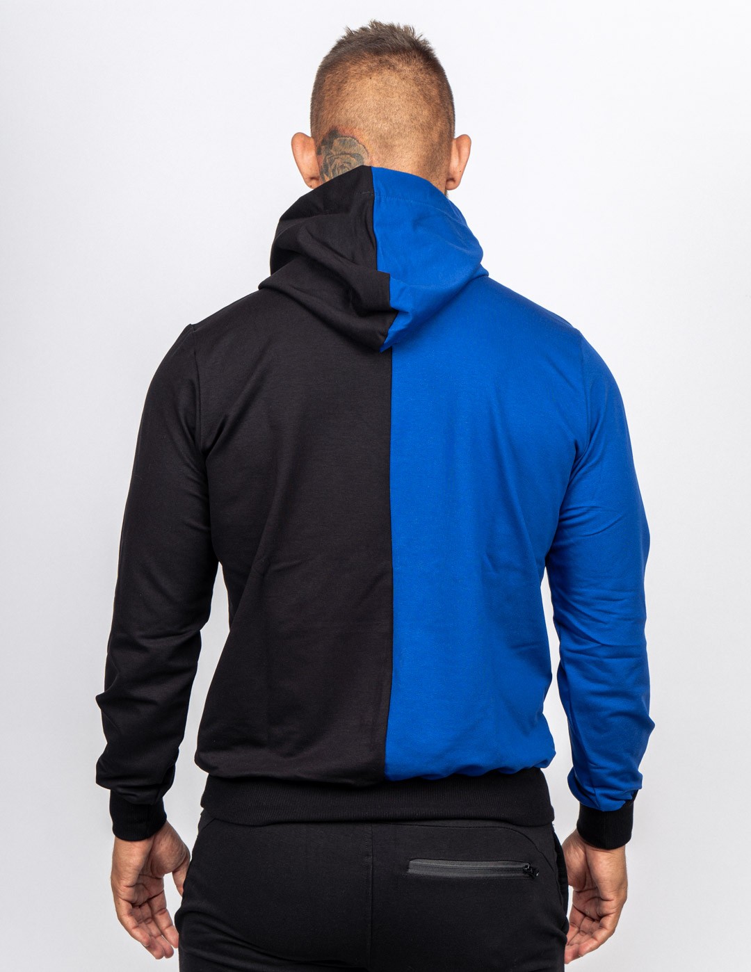 Hoodie DOUBLE FACE BW TRADEMARK Blue/Black