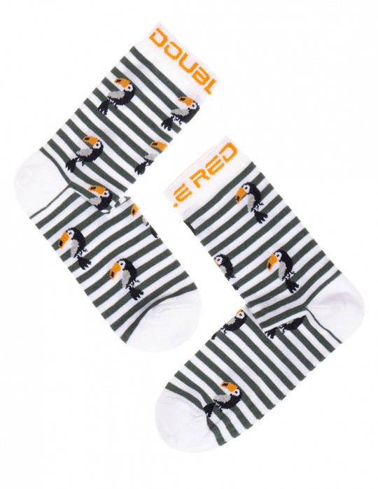 DOUBLE FUN Socks Tucan Stripes