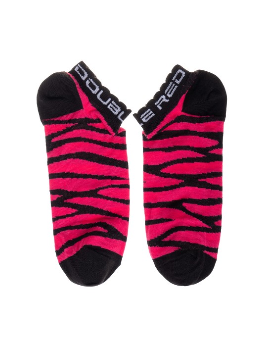 DOUBLE FUN Socks Zebra Pink Stripes