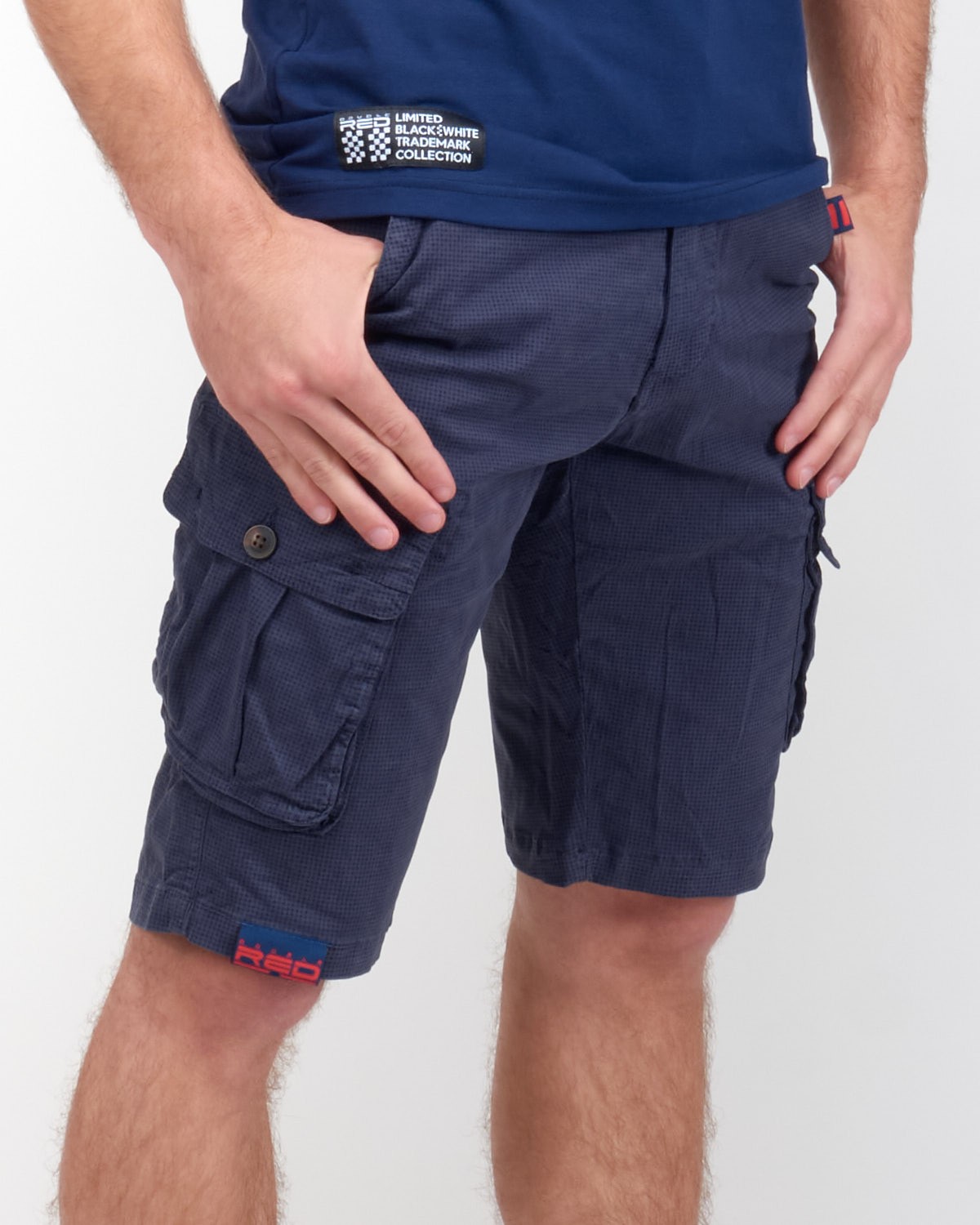 SQUERS Shorts Dark Blue - Double Red