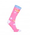 Polygonal Fish Socks White/pink