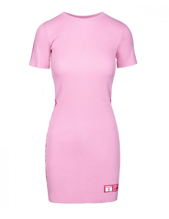 Bodycon Ribbed Dress Pink