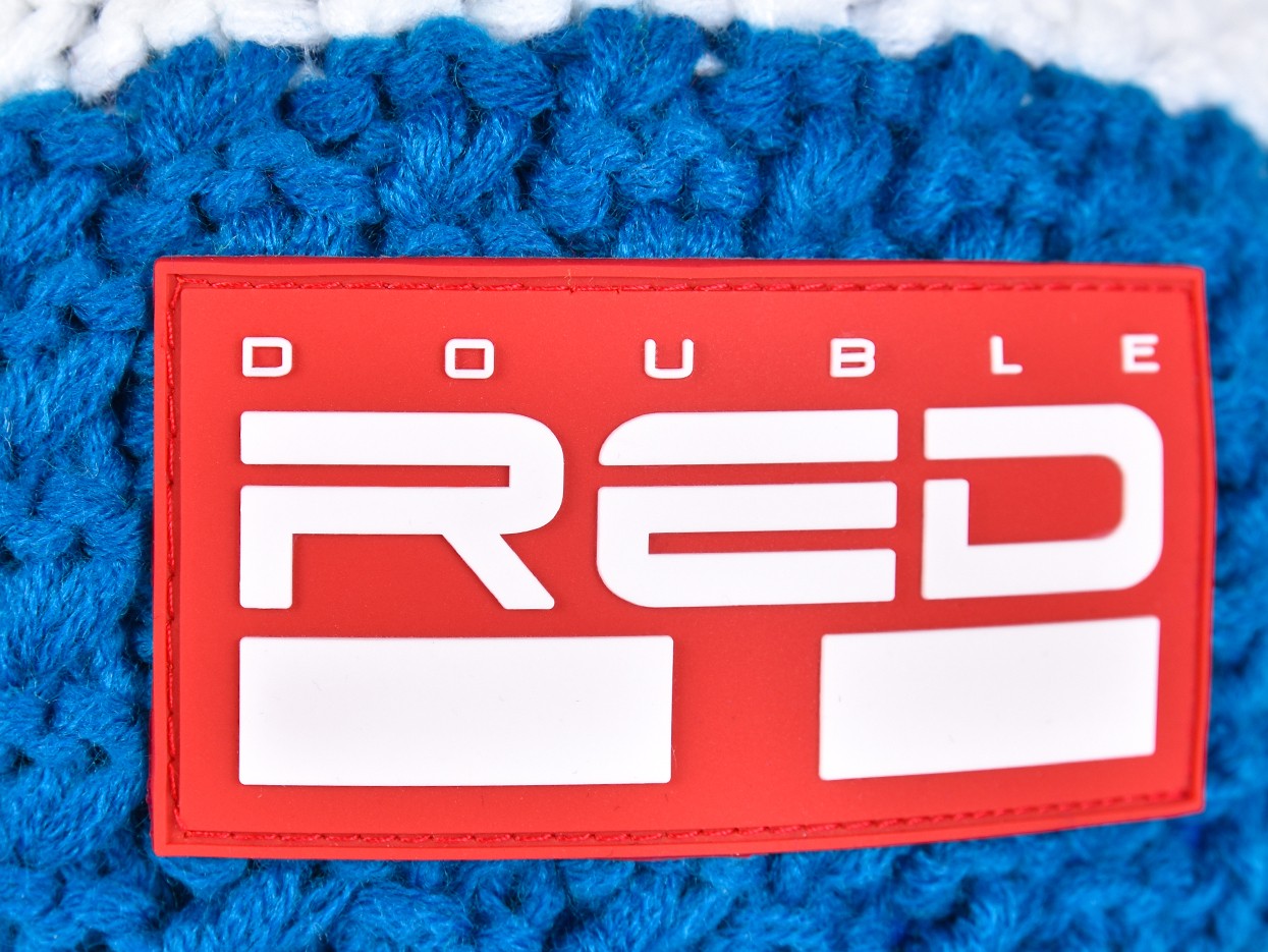 DOUBLE RED COURCHEVEL Pompom Cap Blue/White/Red