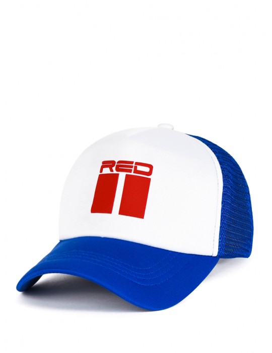 DOUBLE RED 3D Blue/White Cap