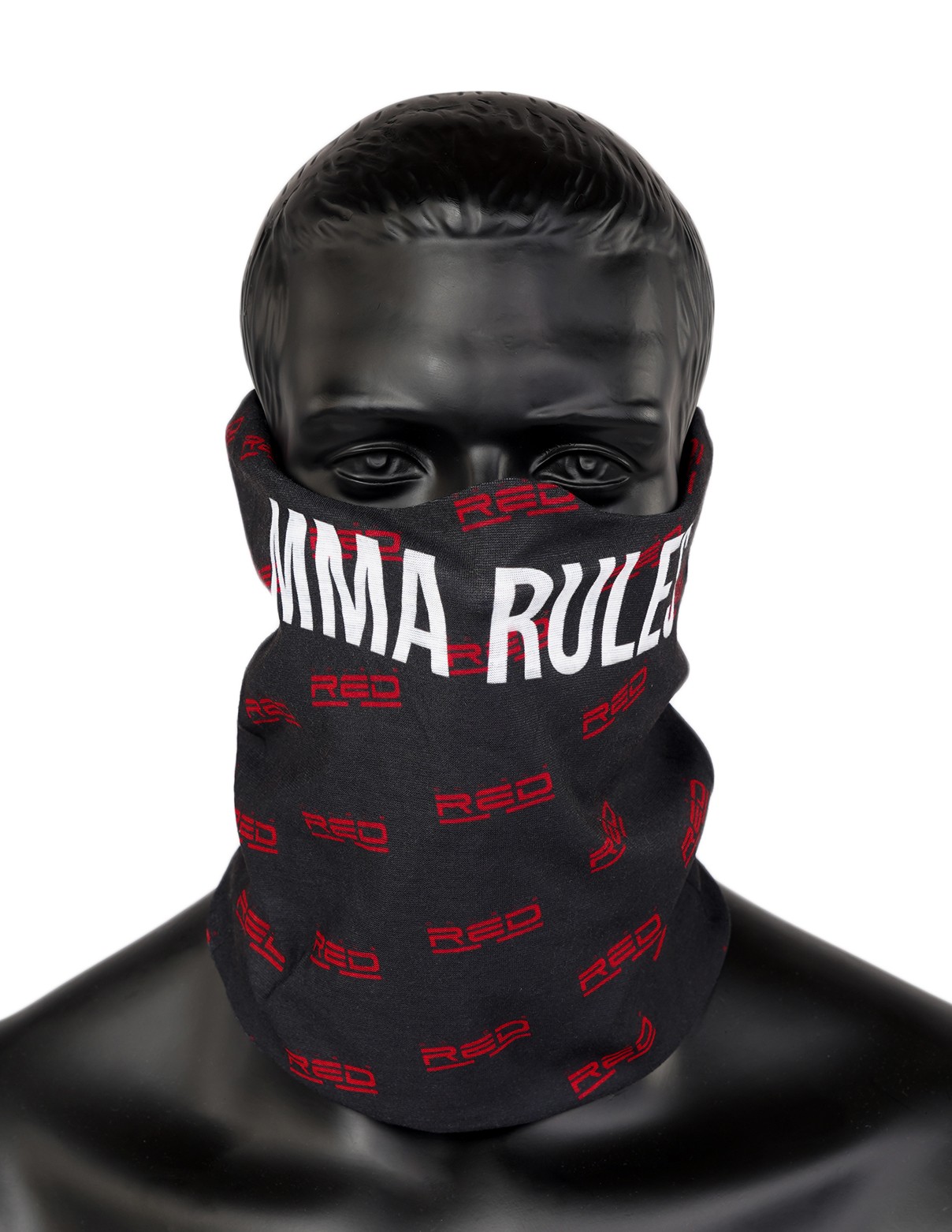 MMA RULES Full Logo Snood Black