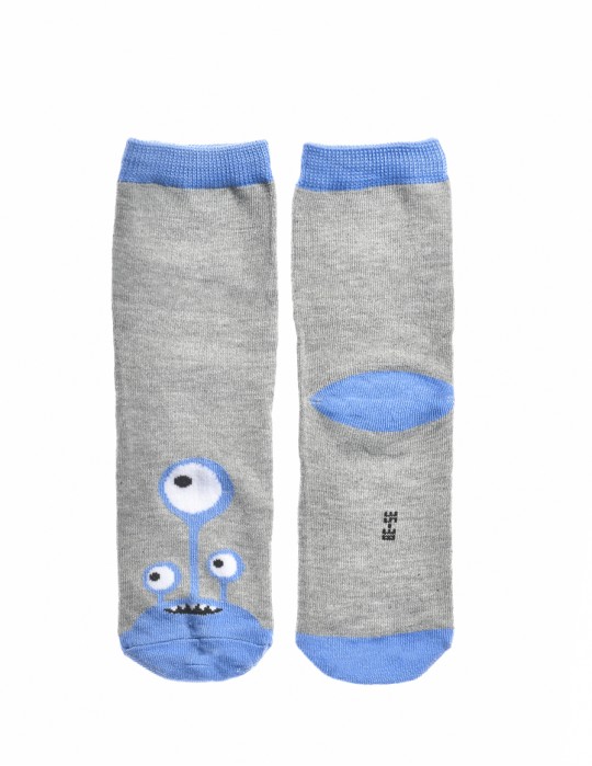 KID Fun Socks Blue / Grey Monster